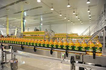 食用油灌裝機灌裝玉米油展示